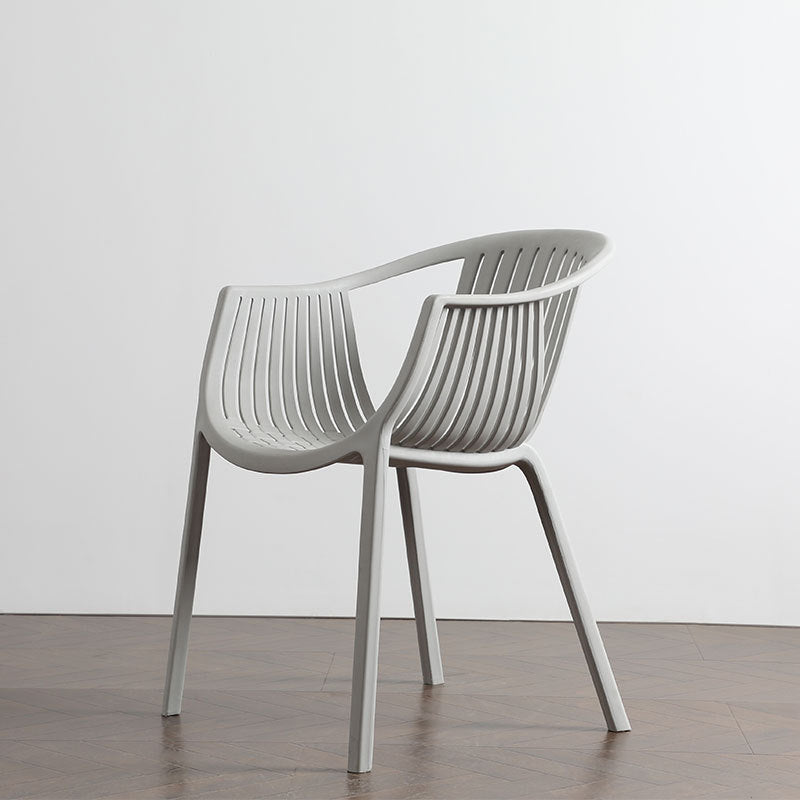 Contemporary Dining Chairs Arm Chair with Plastic Legs for Home