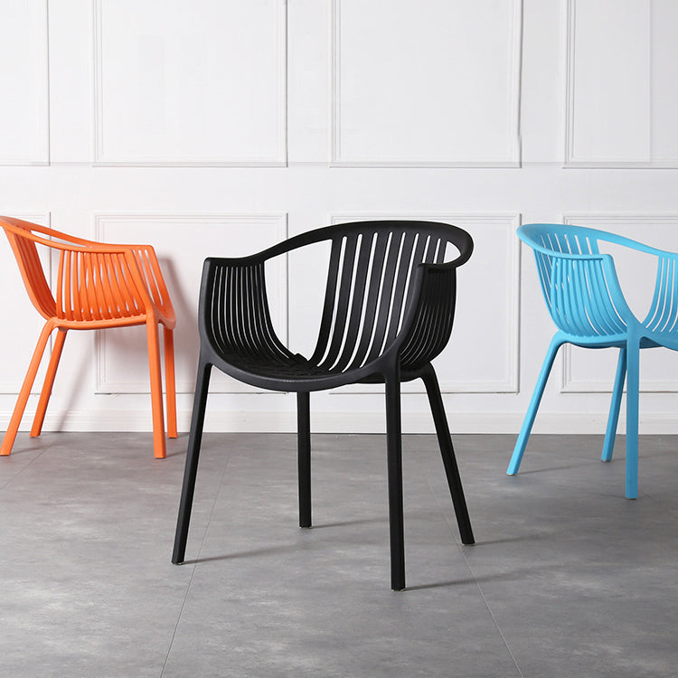 Contemporary Dining Chairs Arm Chair with Plastic Legs for Home