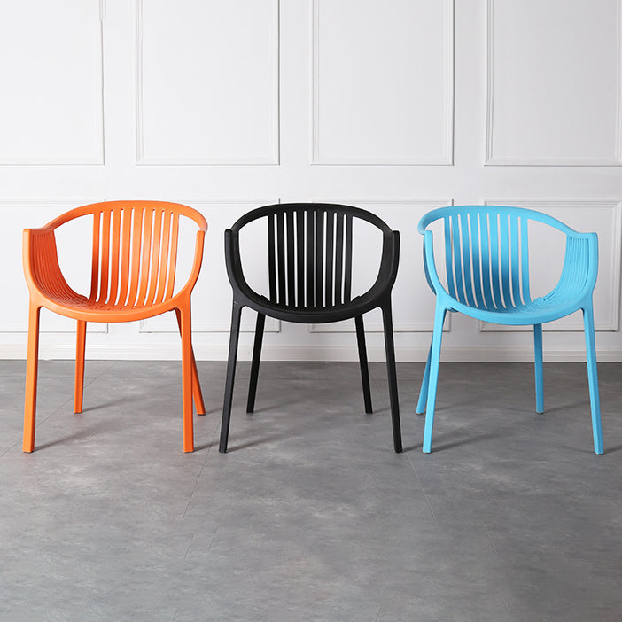 Contemporary Dining Chairs Arm Chair with Plastic Legs for Home