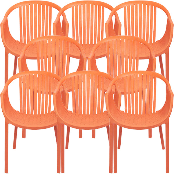 Contemporary Dining Chairs Arm Chair with Plastic Legs for Home