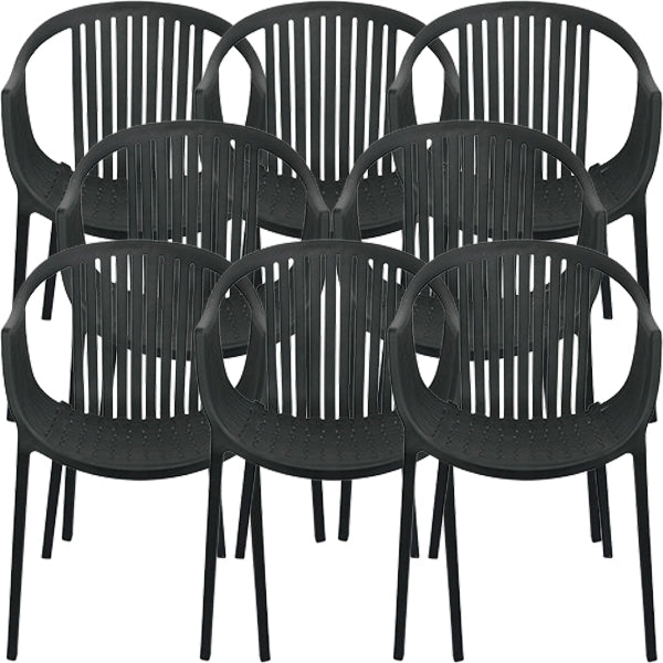 Contemporary Dining Chairs Arm Chair with Plastic Legs for Home