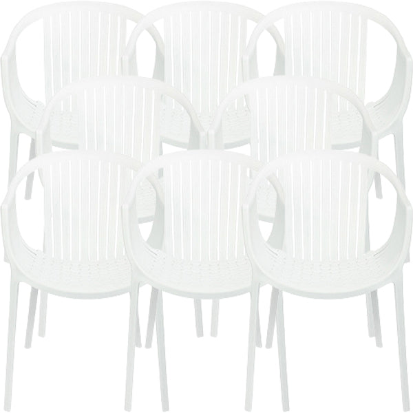 Contemporary Dining Chairs Arm Chair with Plastic Legs for Home