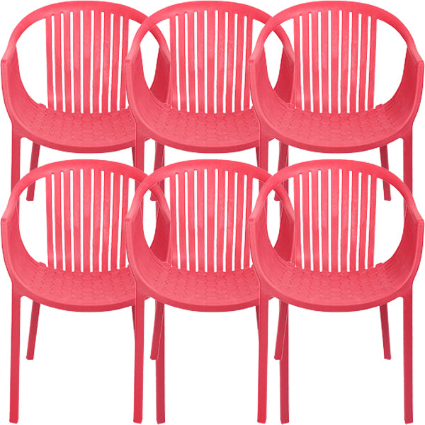 Contemporary Dining Chairs Arm Chair with Plastic Legs for Home