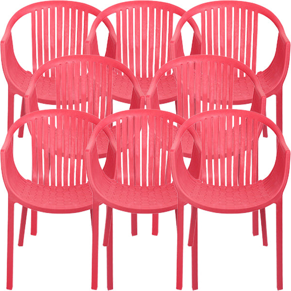 Contemporary Dining Chairs Arm Chair with Plastic Legs for Home