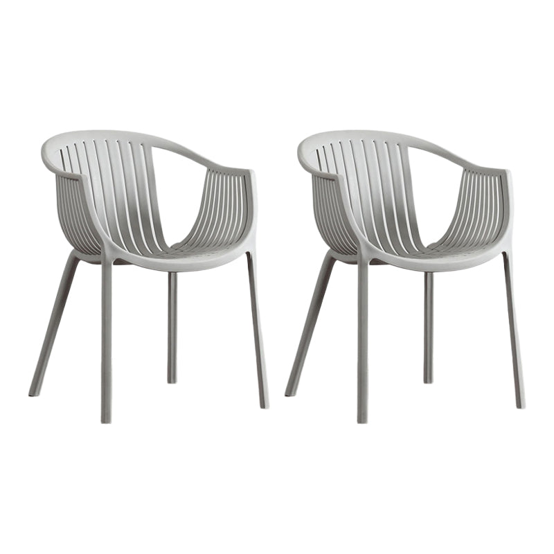 Contemporary Dining Chairs Arm Chair with Plastic Legs for Home