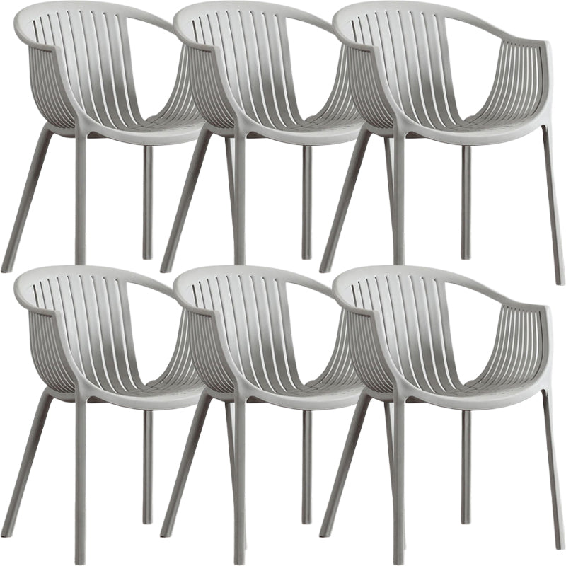 Contemporary Dining Chairs Arm Chair with Plastic Legs for Home