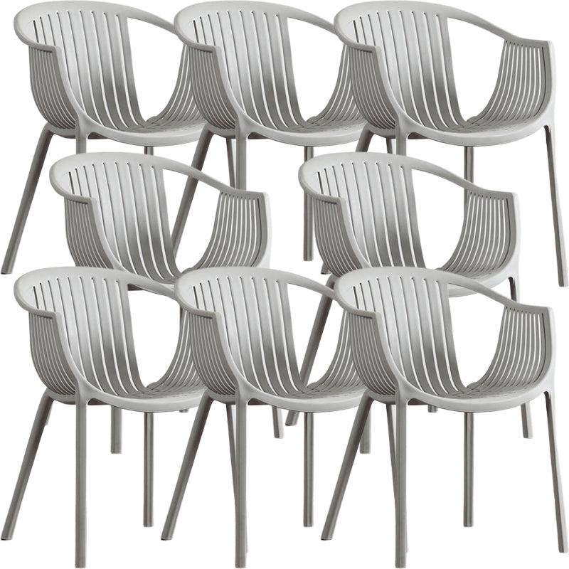 Contemporary Dining Chairs Arm Chair with Plastic Legs for Home