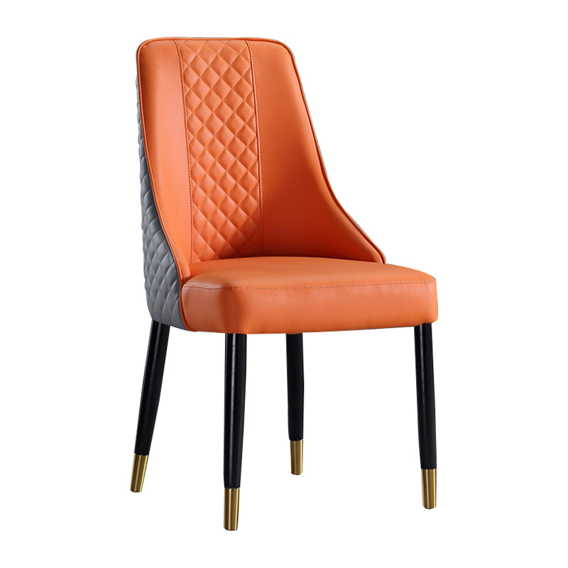 Parsons Armless Dining Chairs Glam Side Chair Set for Dining Room