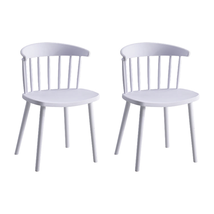 Contemporary Style Dining Chair Armless Chairs with Plastic Legs for Home