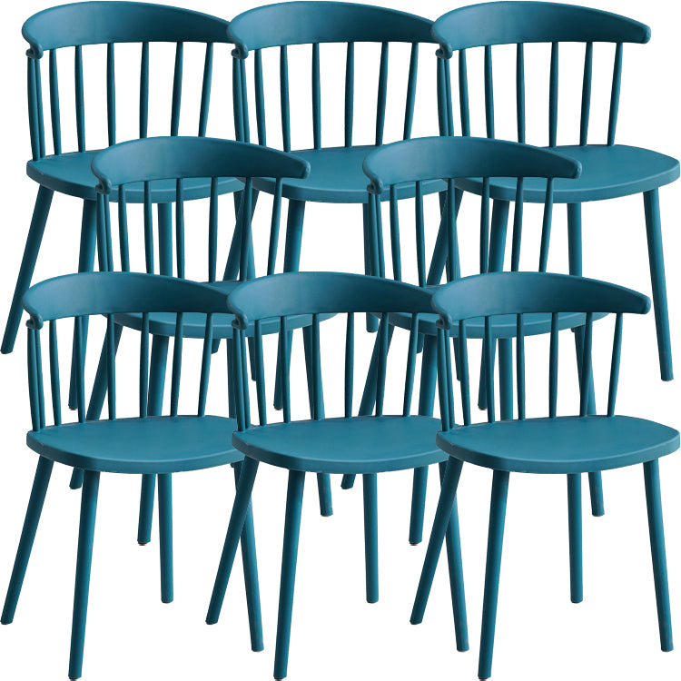Contemporary Style Dining Chair Armless Chairs with Plastic Legs for Home