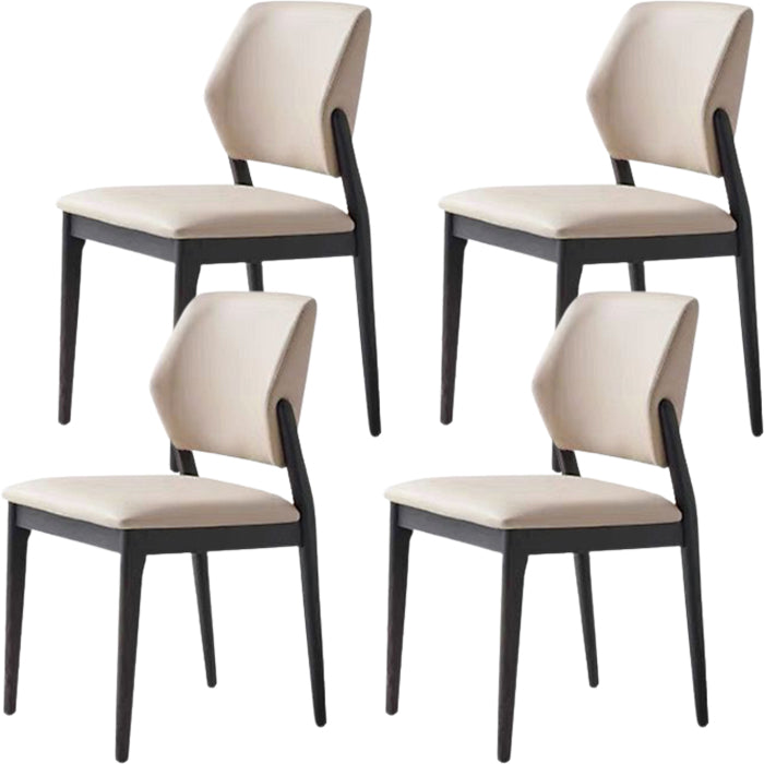 Contemporary Side Dining Chairs Open Back Dining Room Chair for Home