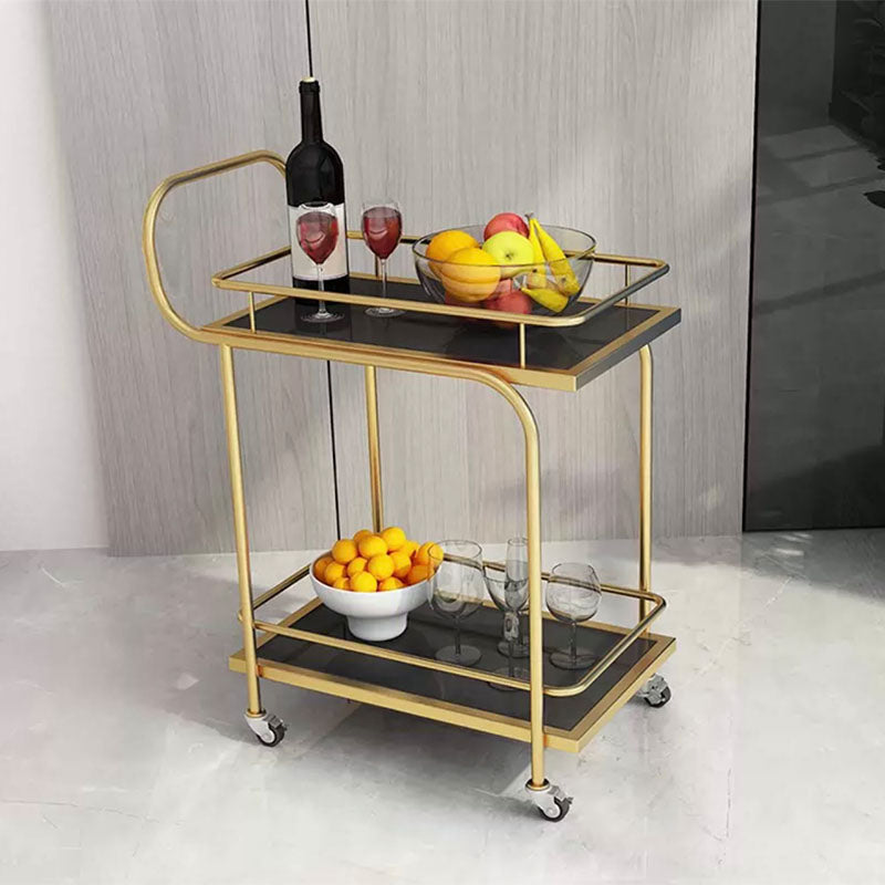 Modern 27.17"W Rolling Prep Table Metal Prep Table for Home Use