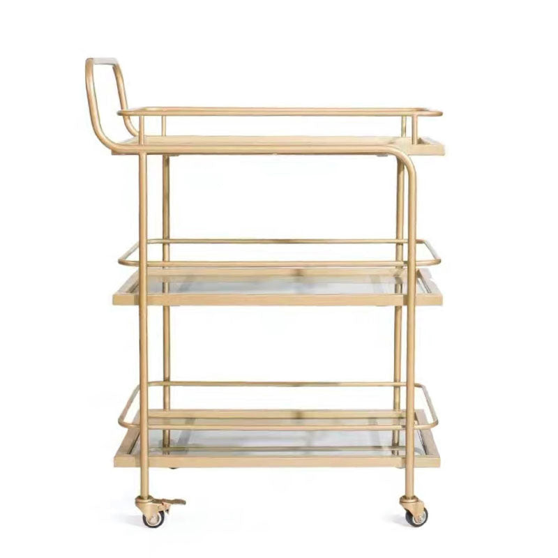 Modern 27.17"W Rolling Prep Table Metal Prep Table for Home Use