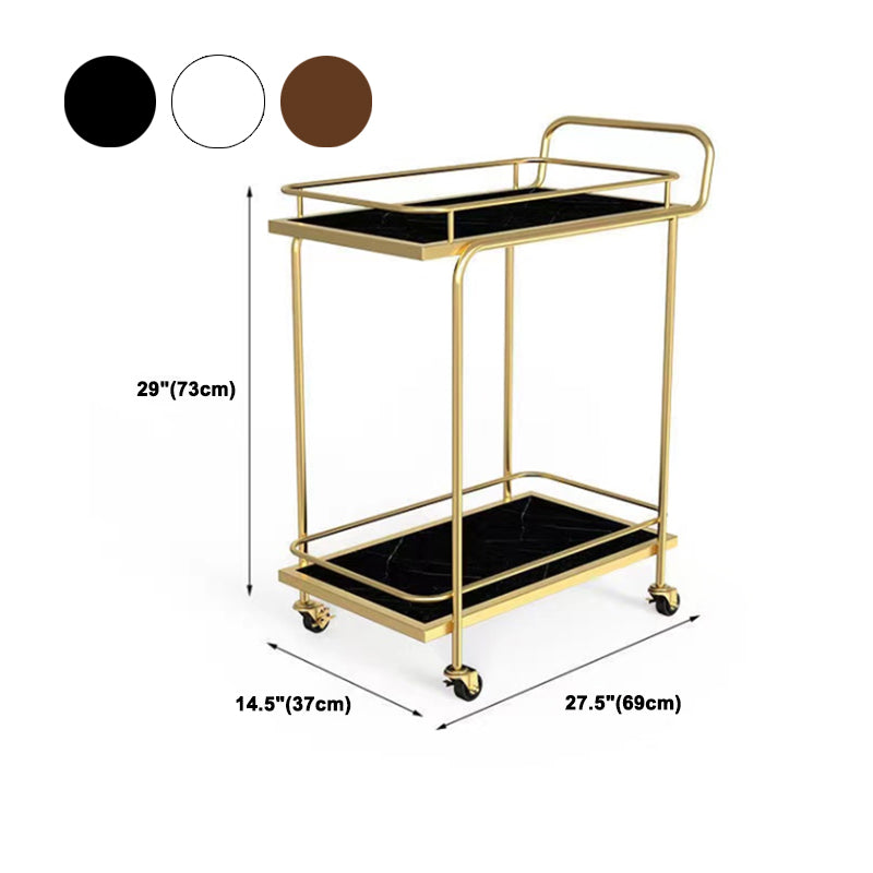 Modern 27.17"W Rolling Prep Table Metal Prep Table for Home Use