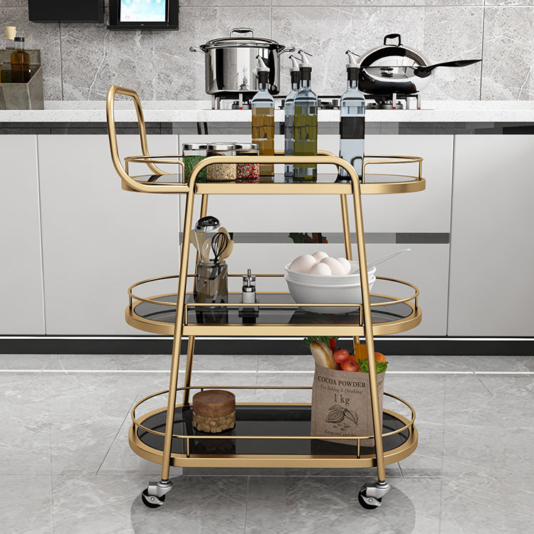 Modern 32.28"H Rolling Prep Table Metal Prep Table for Home Use