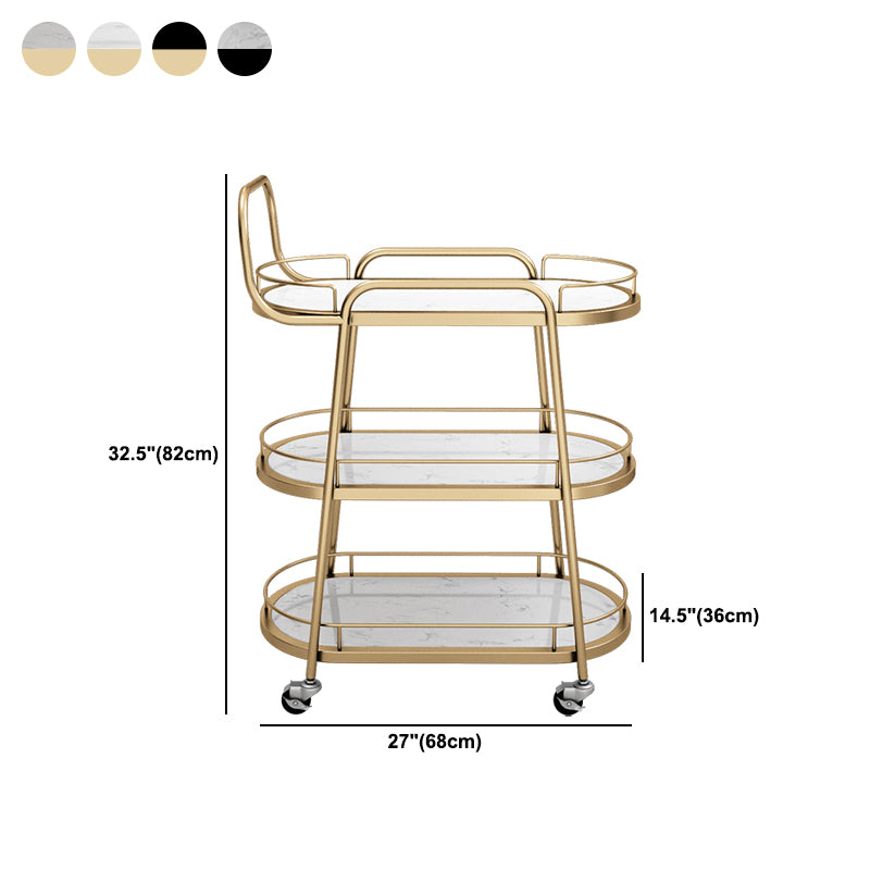 Modern 32.28"H Rolling Prep Table Metal Prep Table for Home Use