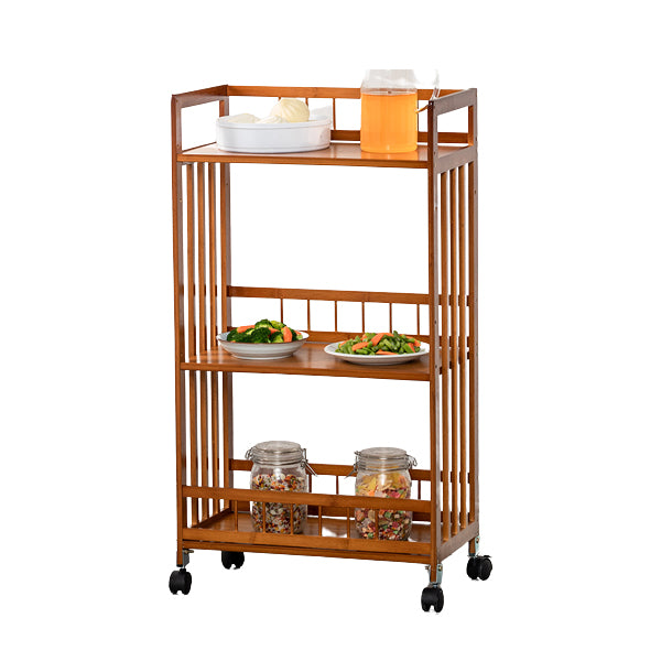 Contemporary Style Rolling Prep Table Wooden Prep Table for Restaurant