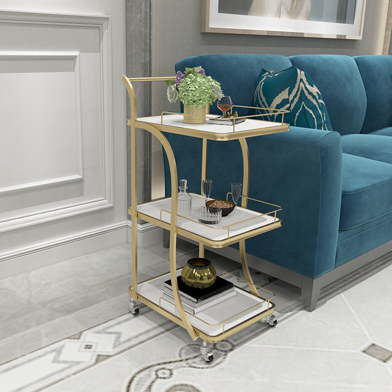 Contemporary Style Prep Table Stone Rolling Prep Table for Kitchen