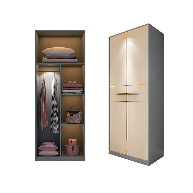 Modern Style Wood Wardrobe Wood Wardrobe with Shelves Armoire Wardrobe Closet