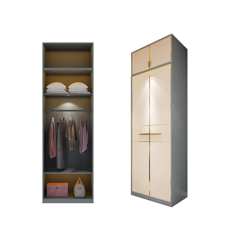 Modern Style Wood Wardrobe Wood Wardrobe with Shelves Armoire Wardrobe Closet