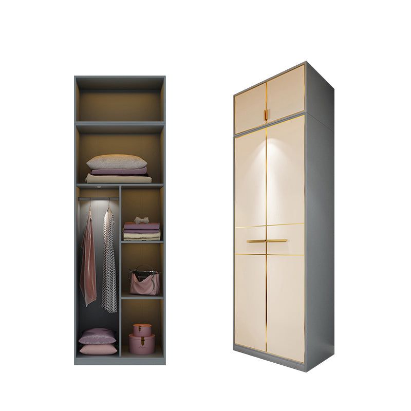 Modern Style Wood Wardrobe Wood Wardrobe with Shelves Armoire Wardrobe Closet