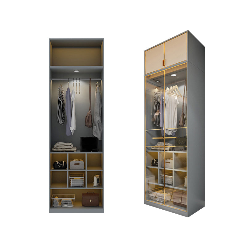 Modern Style Wood Wardrobe Wood Wardrobe with Shelves Armoire Wardrobe Closet