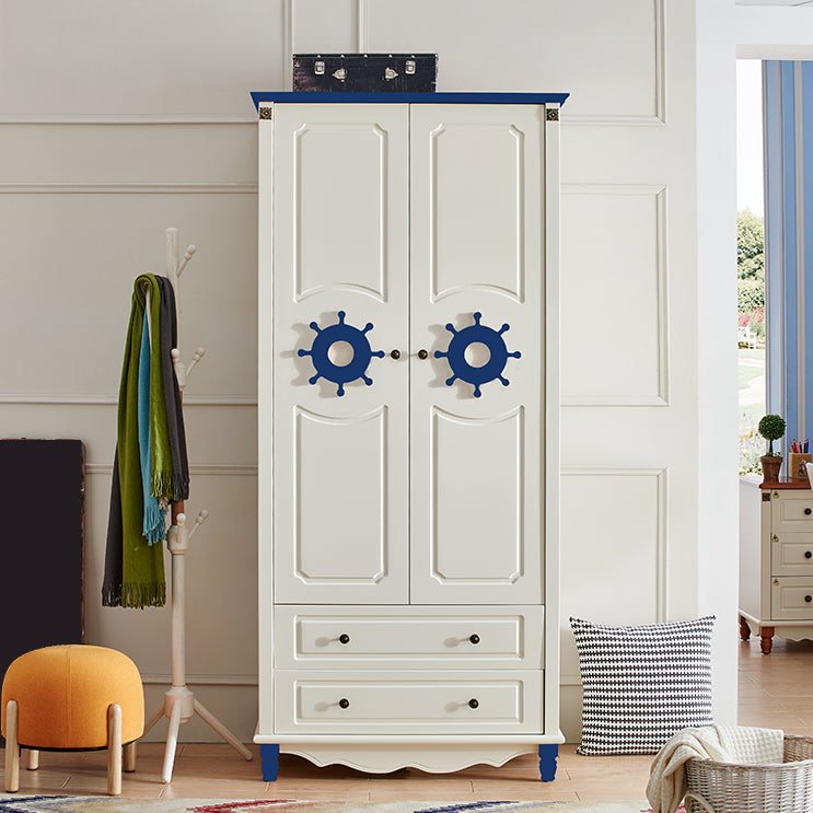 Coastal Cabinet with Hinged Door Manufactured Wood Matte Finish Storage Cabinet