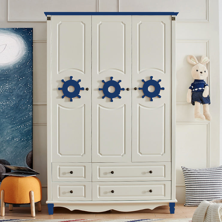 Coastal Cabinet with Hinged Door Manufactured Wood Matte Finish Storage Cabinet