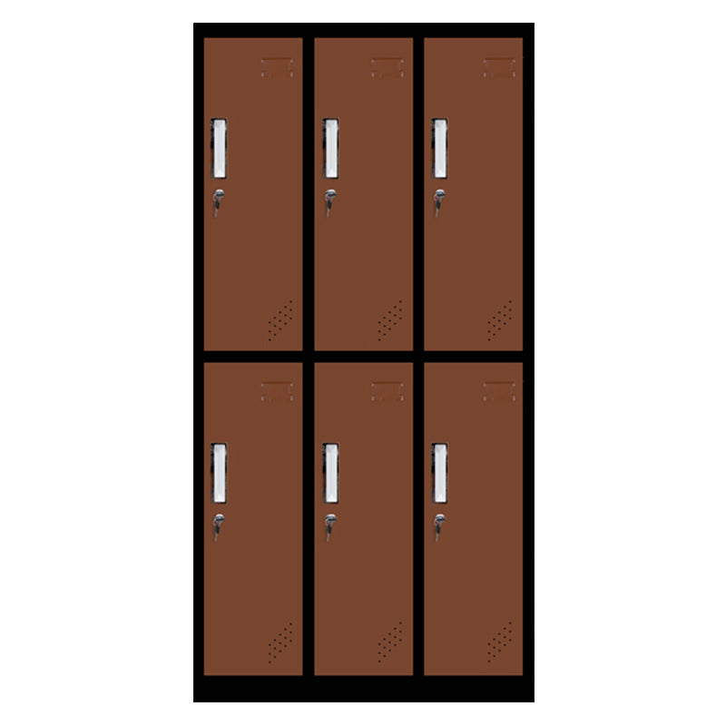 Matte Finish Cabinet with Metal Door Modern Hinged Door Wardrobe