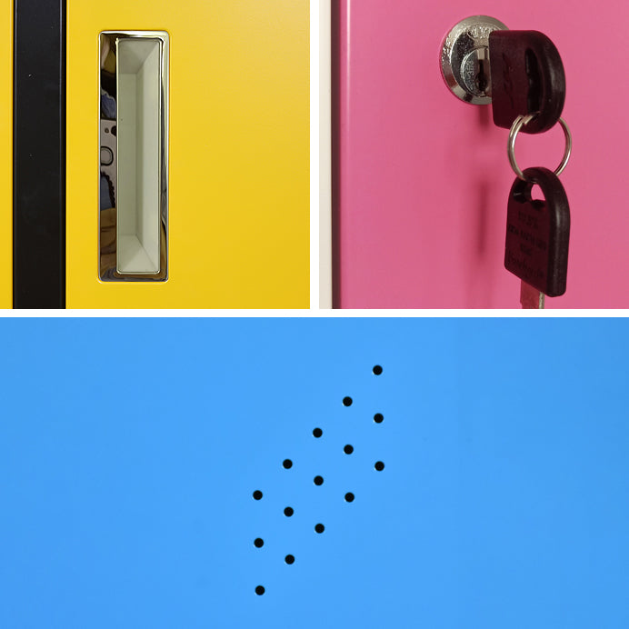 Matte Finish Cabinet with Metal Door Modern Hinged Door Wardrobe