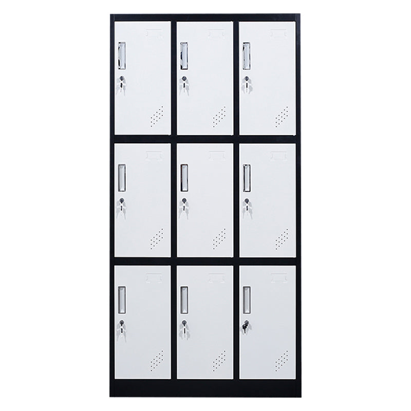 Matte Finish Cabinet with Metal Door Modern Hinged Door Wardrobe