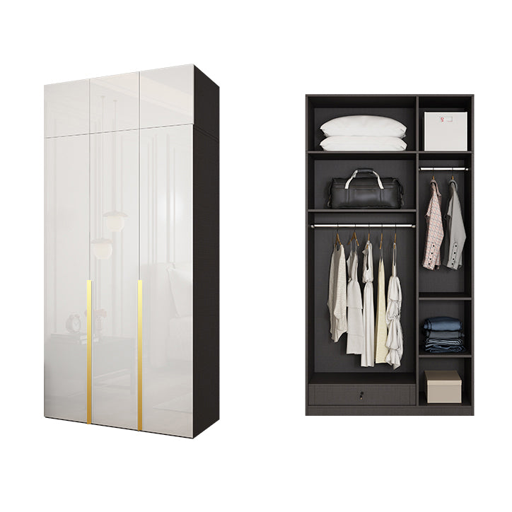 Engineered Wood Wardrobe Cabinet Hinged Modern Wardrobe Armoire