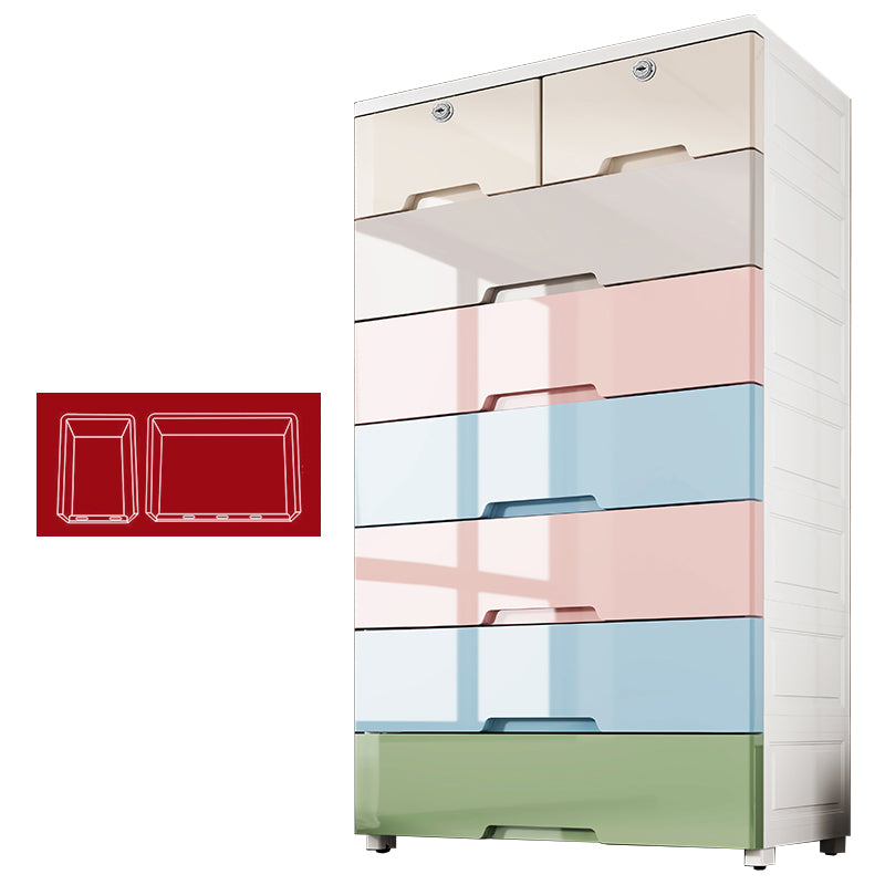 Modern Style Non-Hanging Armoire Plastic Home Storage Cabinet