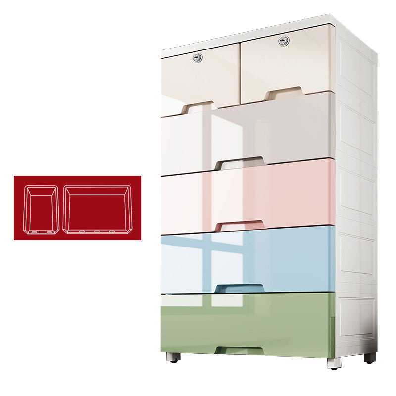 Modern Style Non-Hanging Armoire Plastic Home Storage Cabinet