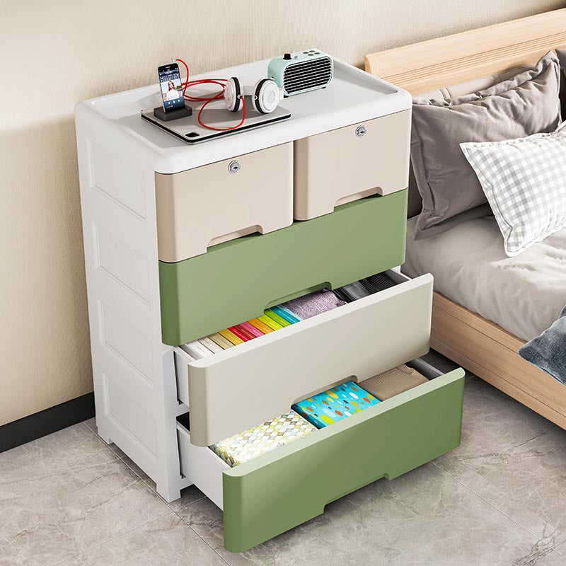 Plastic Home Non-Hanging Armoire Contemporary Style Storage Cabinet