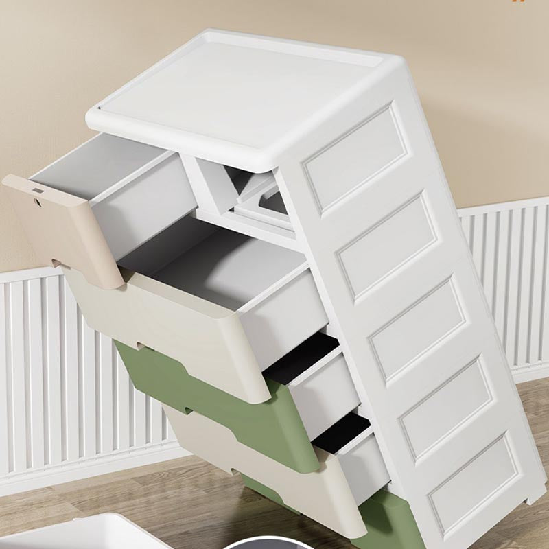 Plastic Home Non-Hanging Armoire Contemporary Style Storage Cabinet