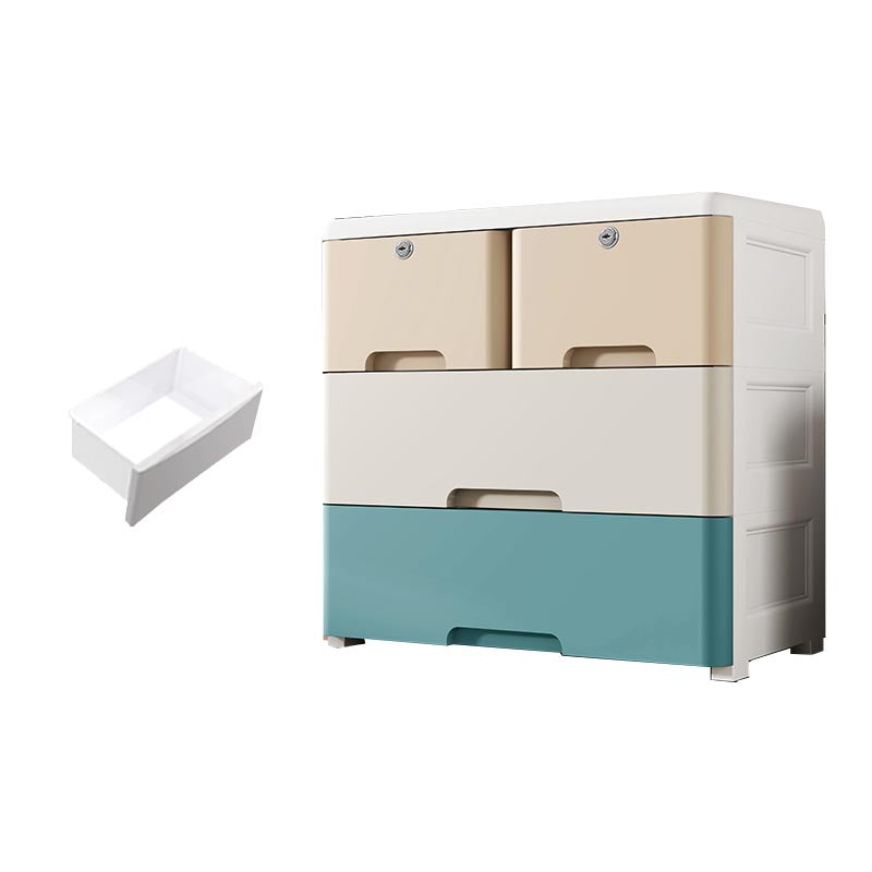 Plastic Home Non-Hanging Armoire Contemporary Style Storage Cabinet