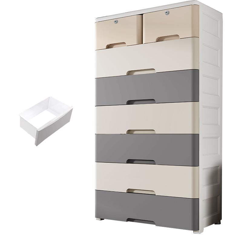 Plastic Home Non-Hanging Armoire Contemporary Style Storage Cabinet