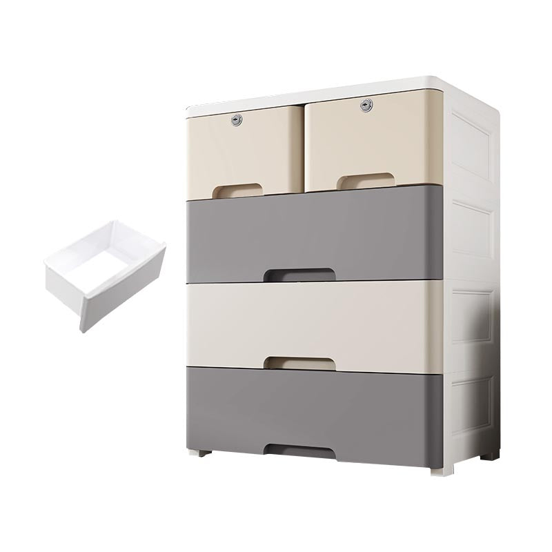 Plastic Home Non-Hanging Armoire Contemporary Style Storage Cabinet