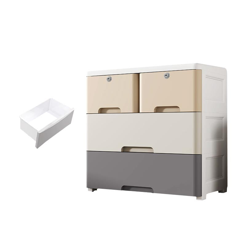 Plastic Home Non-Hanging Armoire Contemporary Style Storage Cabinet