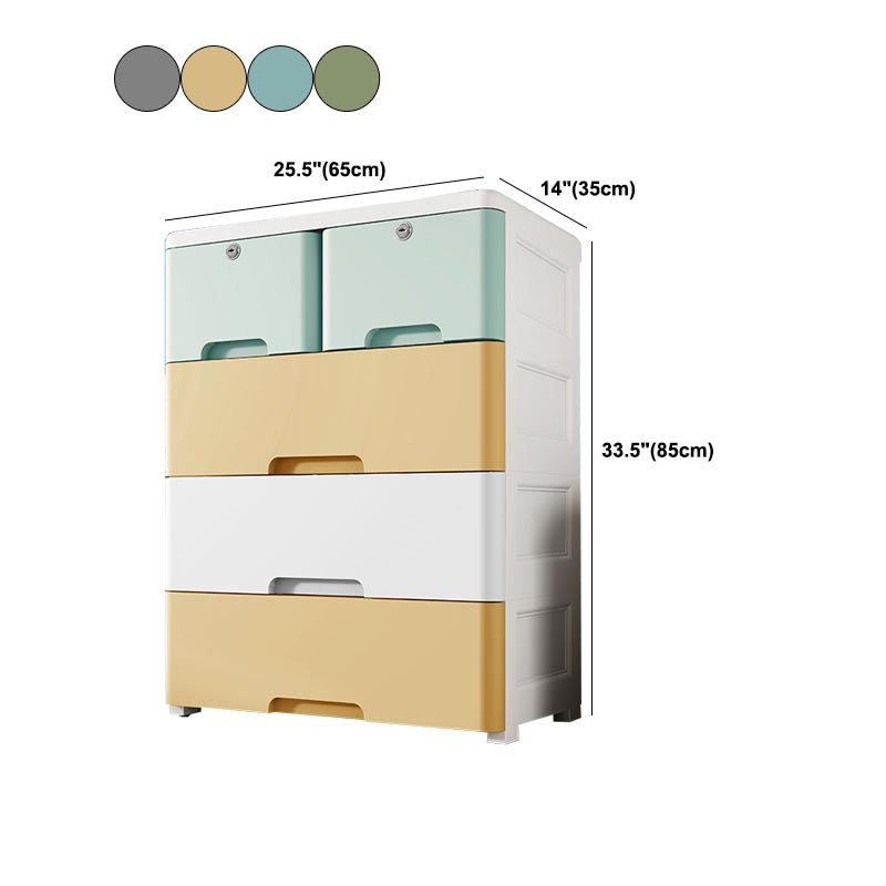 Plastic Home Non-Hanging Armoire Contemporary Style Storage Cabinet