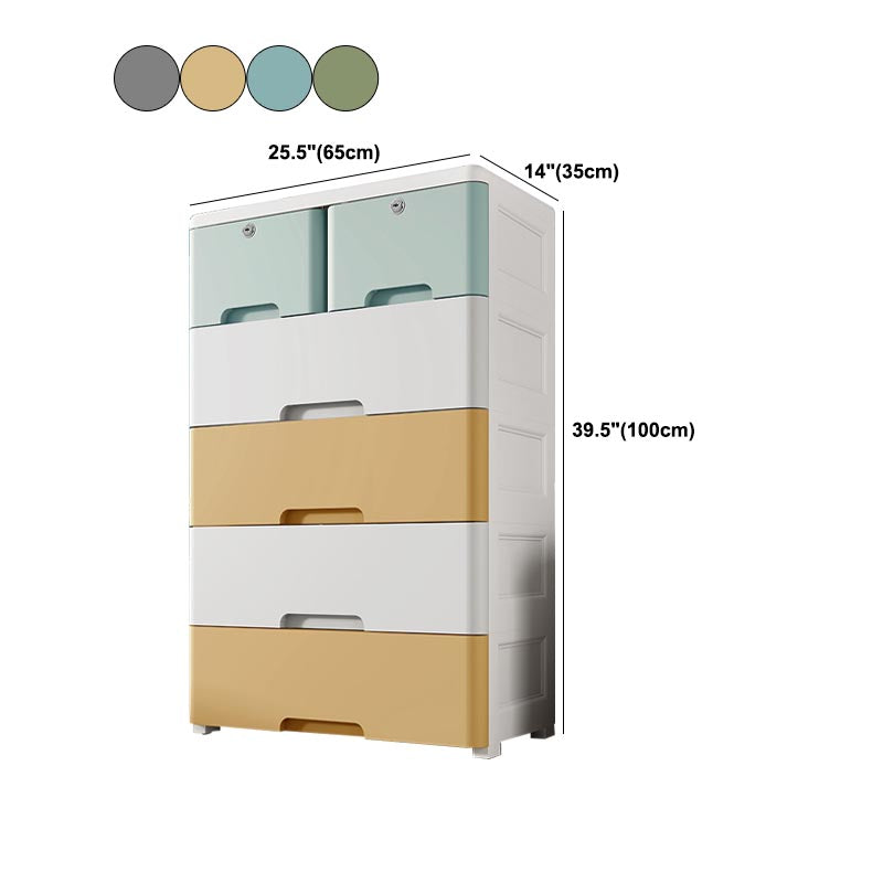 Plastic Home Non-Hanging Armoire Contemporary Style Storage Cabinet