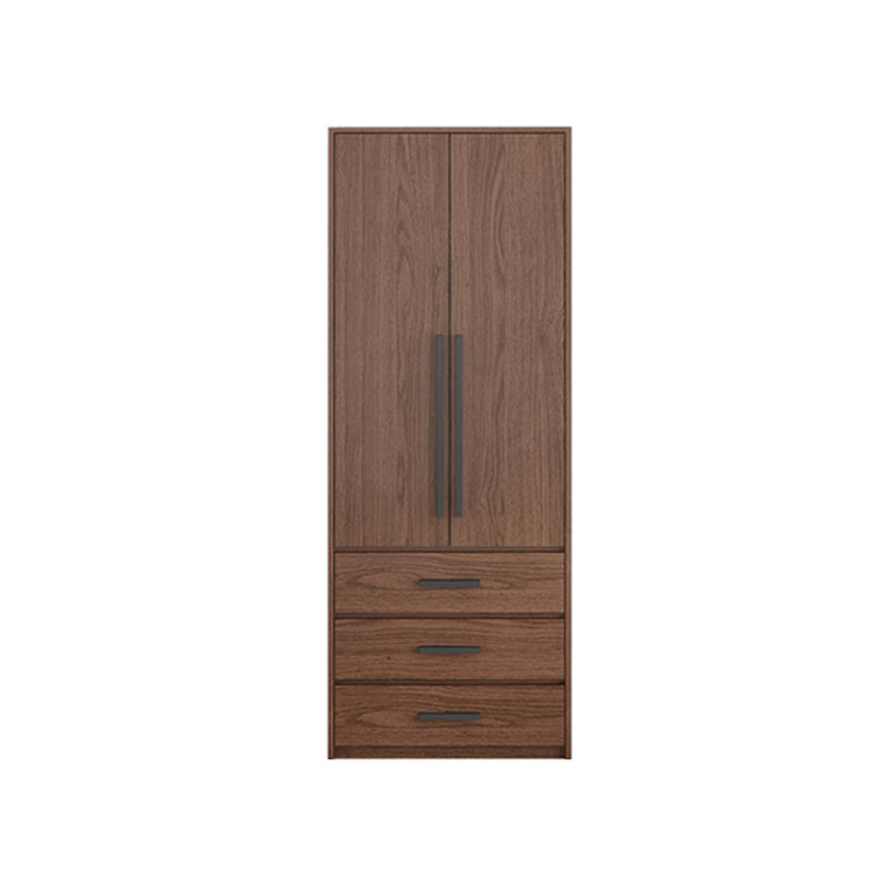Contemporary Wardrobe with Garment Rod Engineered Wood Wardrobe Closet