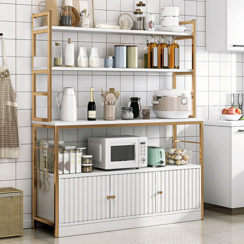 Modern Style Sideboard Metal Open Storage Sideboard for Kitchen Dining Room