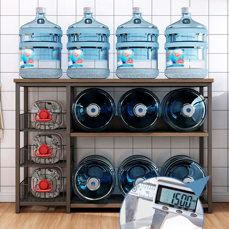 Modern Style Sideboard Metal Open Storage Sideboard for Kitchen Dining Room