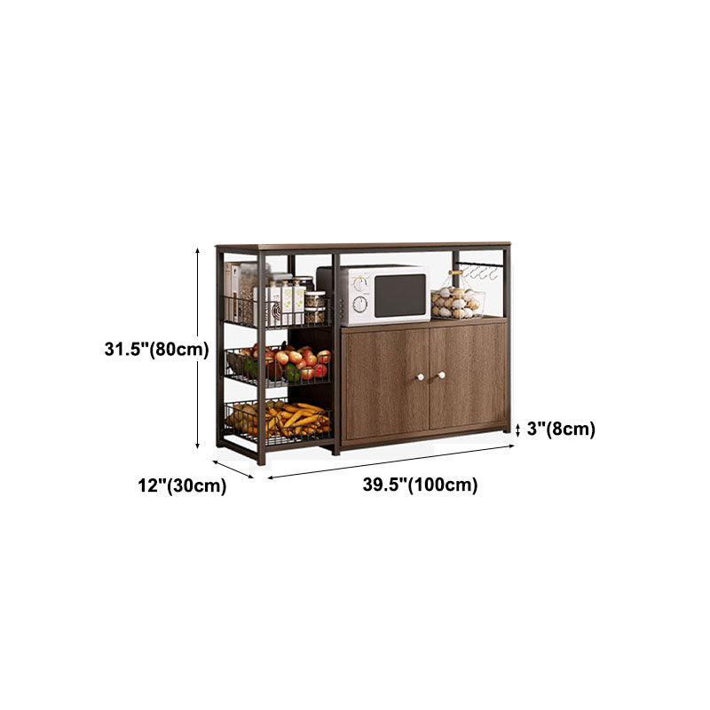 Modern Style Sideboard Metal Open Storage Sideboard for Kitchen Dining Room
