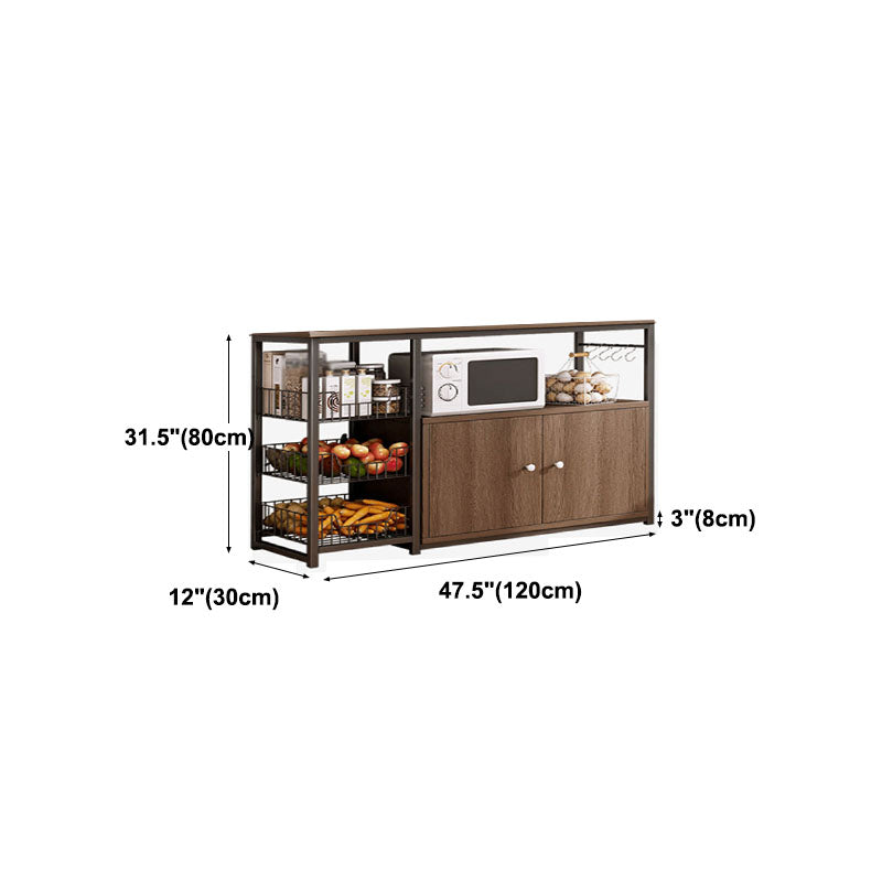 Modern Style Sideboard Metal Open Storage Sideboard for Kitchen Dining Room