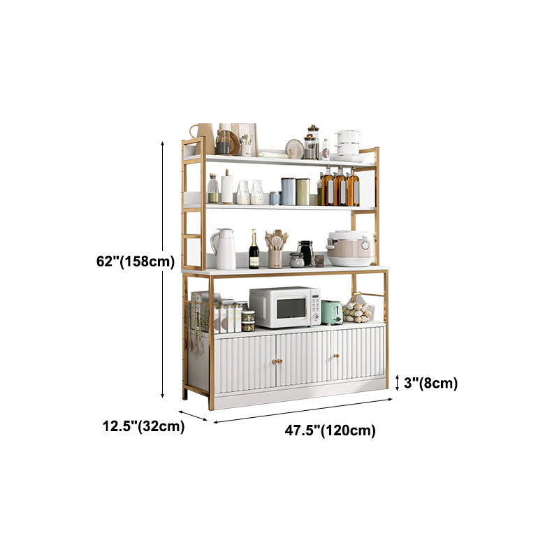 Modern Style Sideboard Metal Open Storage Sideboard for Kitchen Dining Room