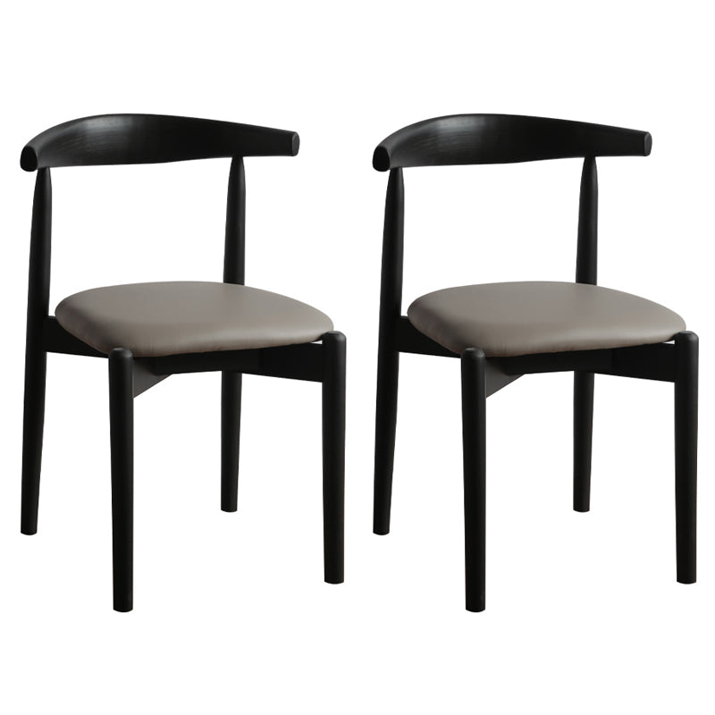 Modern Black Dining Set 1/2/5 Pieces Rectangle Indoor Wood Legs Dinette Set