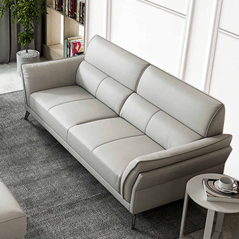 Contemporary Standard Settee Bench Stain Resistant Leather Sofa